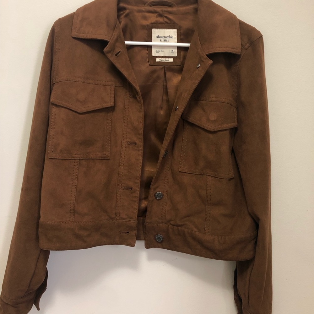 A&F brown bomber jacket